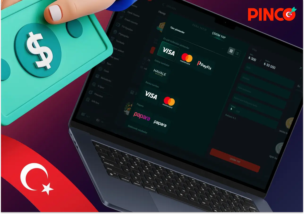 Pinko'dan para ve kazanç çekme süreci